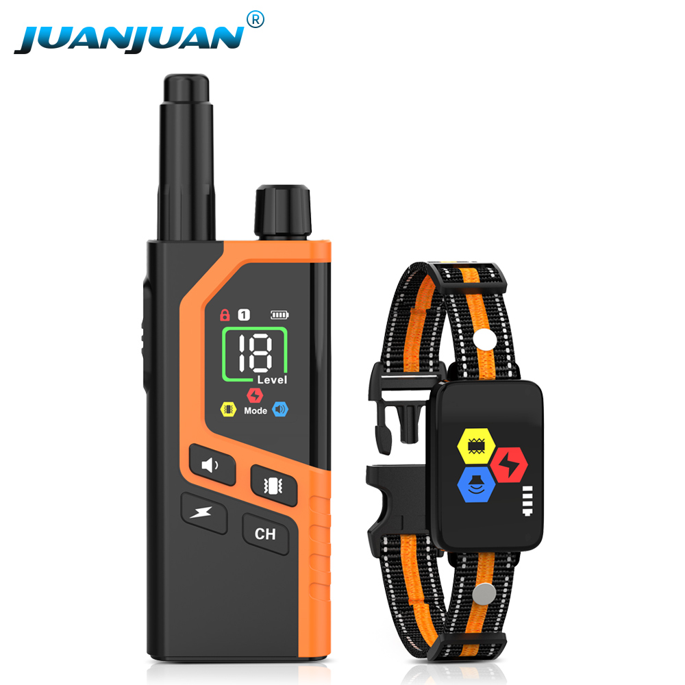 Dog Training Collar Remote 1000M Beep - 遠隔操作式ドッグトレーニング首輪 1000M 電気式 無駄吠え防止首輪 防水仕様 電気ショック・振動・ビープ音によるペットの行動矯正ツール
