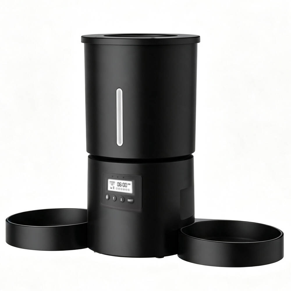Timed Cat Dog Food Dispenser 4L - 4L自動スマートペットフィーダー、猫と犬用の時間設定・定量給餌器、計画的な科学的食事管理機能付き