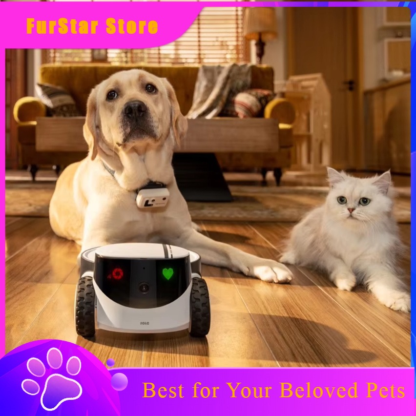 Pet Treat Dispenser Camera Interactive - FurStarROLA ペットパル AIロボットコンパニオン スマートペットインタラクション用 スマートAIペットロボット 25Kカメラとおやつディスペンサー搭載
