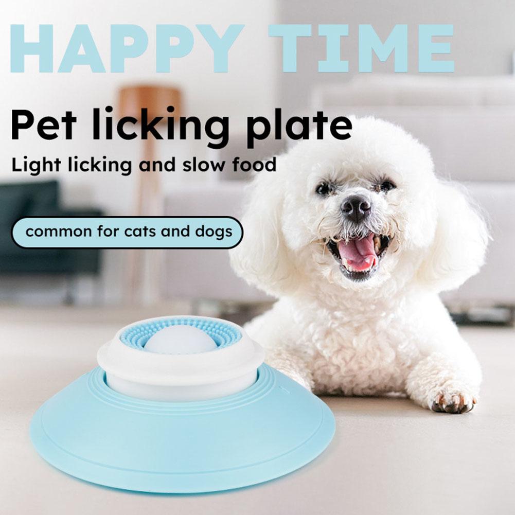 Dog Slow Feeder Puzzle Toy Interactive - 犬猫用おもちゃ、漏れ防止、ペット用スローフィーダー、滑り止め、インタラクティブなペットパズルおもちゃ、舐めマット付き、舌磨き