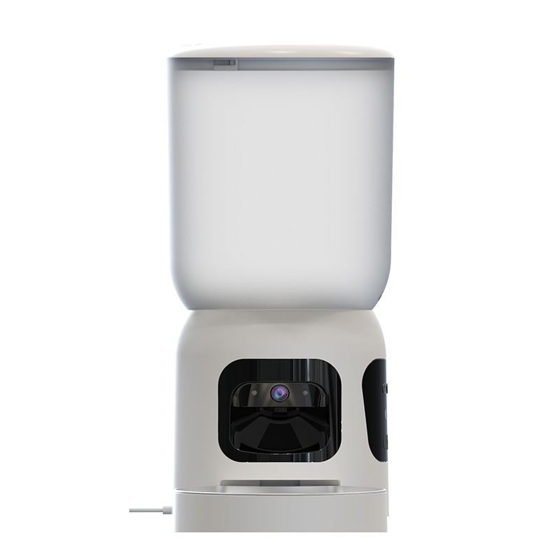 Automatic Pet Feeder Dual Bowl Stainless - スマート自動給餌器、デュアルボウル、6L容量、デュアル2MPカメラ、双方向音声通話機能、アプリで給餌計画を設定可能、2匹の猫用。