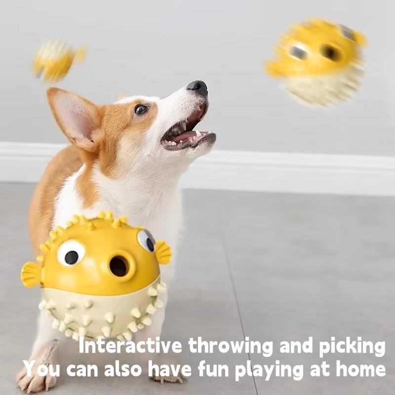 インタラクティブな跳ねる魚型おやつディスペンサー。犬用おもち - Dog Slow Feeder Puzzle Toy Interactive のレビューと価格
