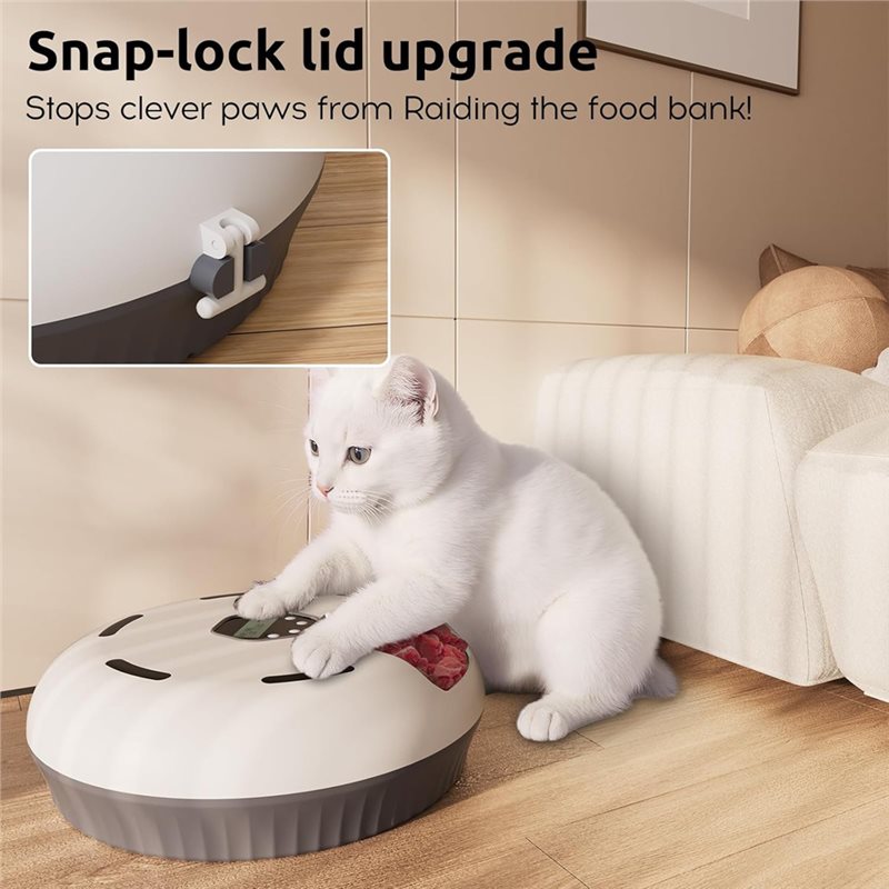 静音自動猫用給餌器、ウェットフードとドライフード対応、冷蔵機 - Wet Food Automatic Pet Feeder Refrigerated のレビューと価格