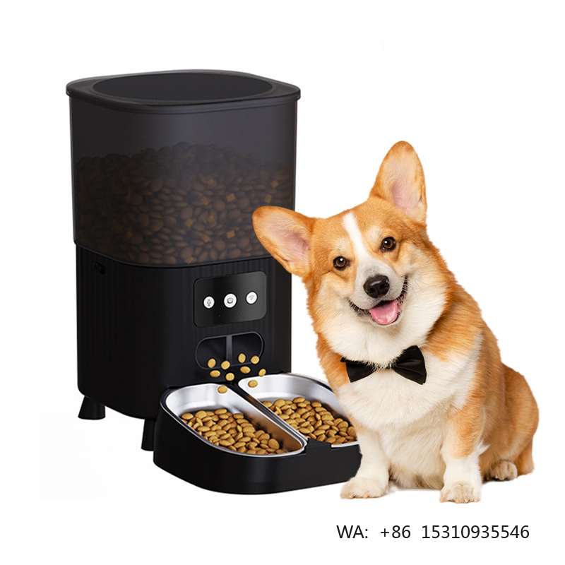 2026年新型 4.5L OEM デュアルボウル 自動給餌器 - Automatic Pet Feeder Dual Bowl Stainless のレビューと価格