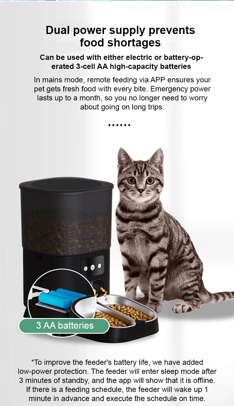 2026年新型 4.5L OEM デュアルボウル 自動給餌器 - Automatic Pet Feeder Dual Bowl Stainless のレビューと価格