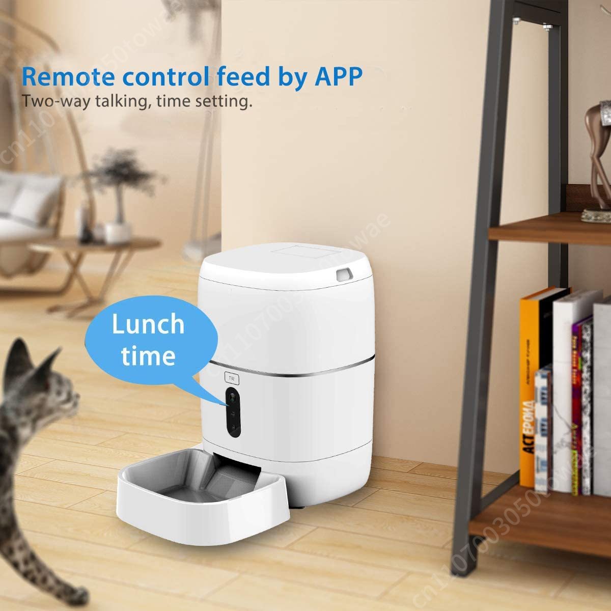 1080Pカメラ搭載TuyaスマートWiFi自動ペットフィー - Smart Pet Feeder Camera 1080P Wifi のレビューと価格