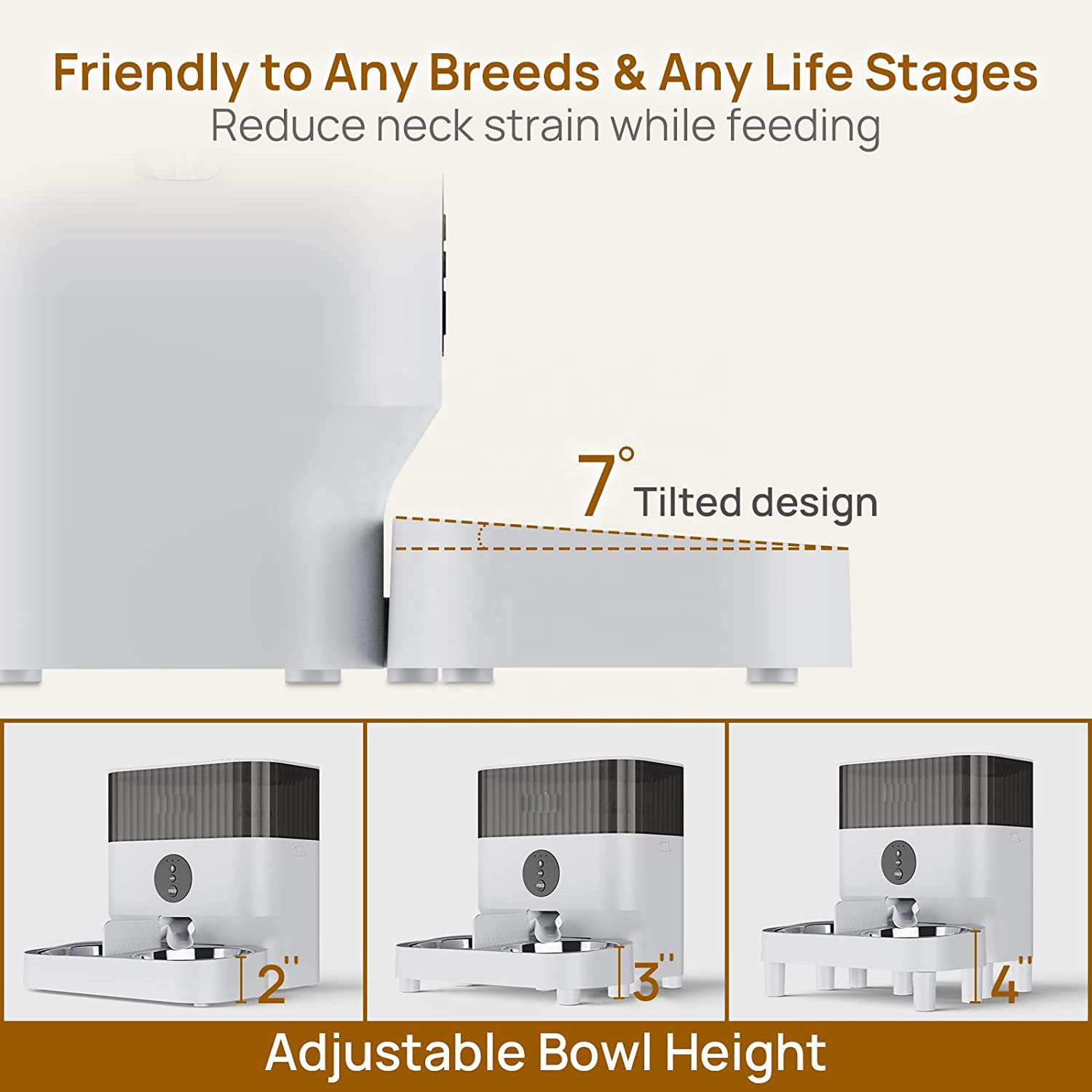 スマートステンレス製ペットボウルフィーダー、デュアル電源、取 - Automatic Pet Feeder Dual Bowl Stainless のレビューと価格