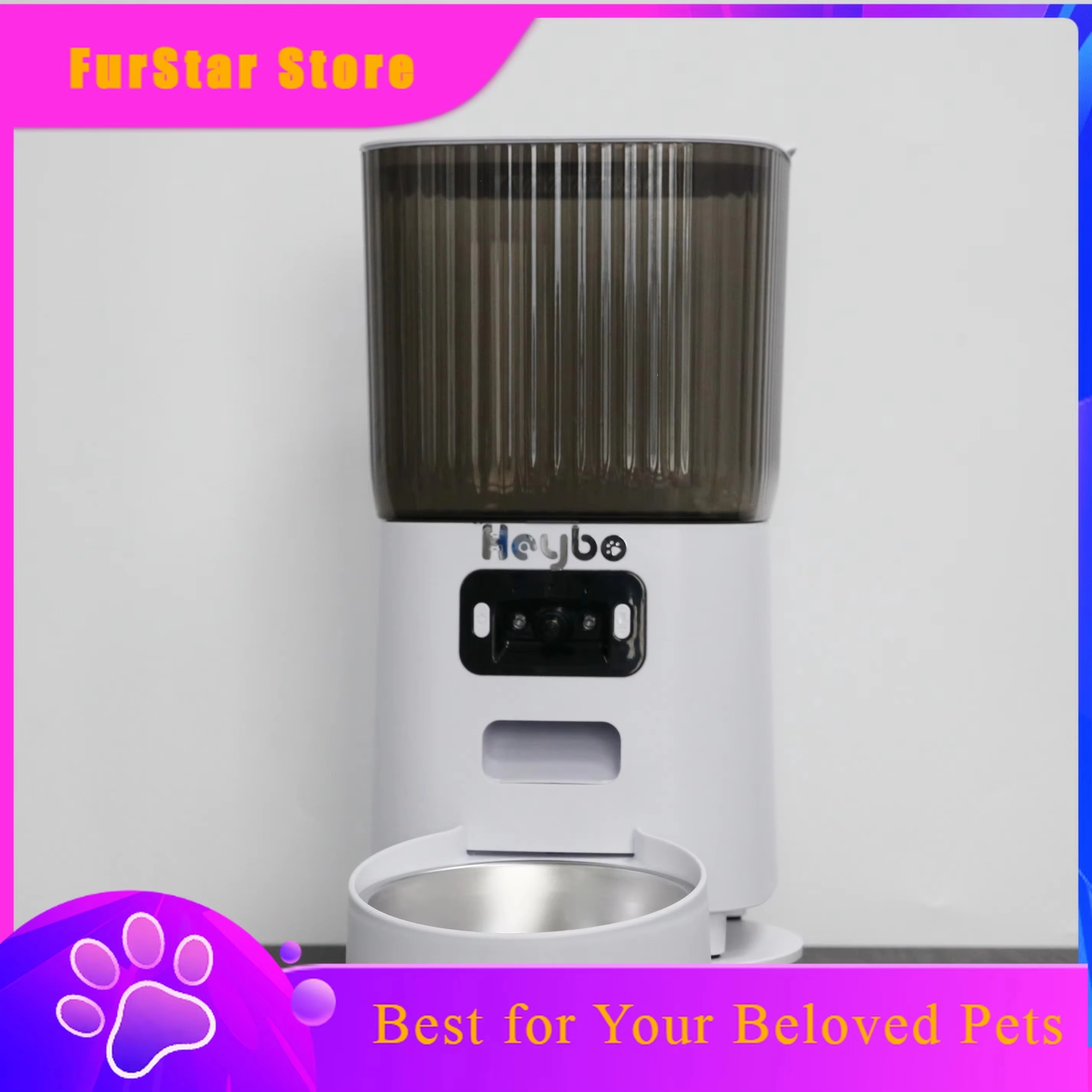 FurStar5L 自動猫用給餌器 1080Pカメラ付き、W - Smart Pet Feeder Camera 1080P Wifi のレビューと価格