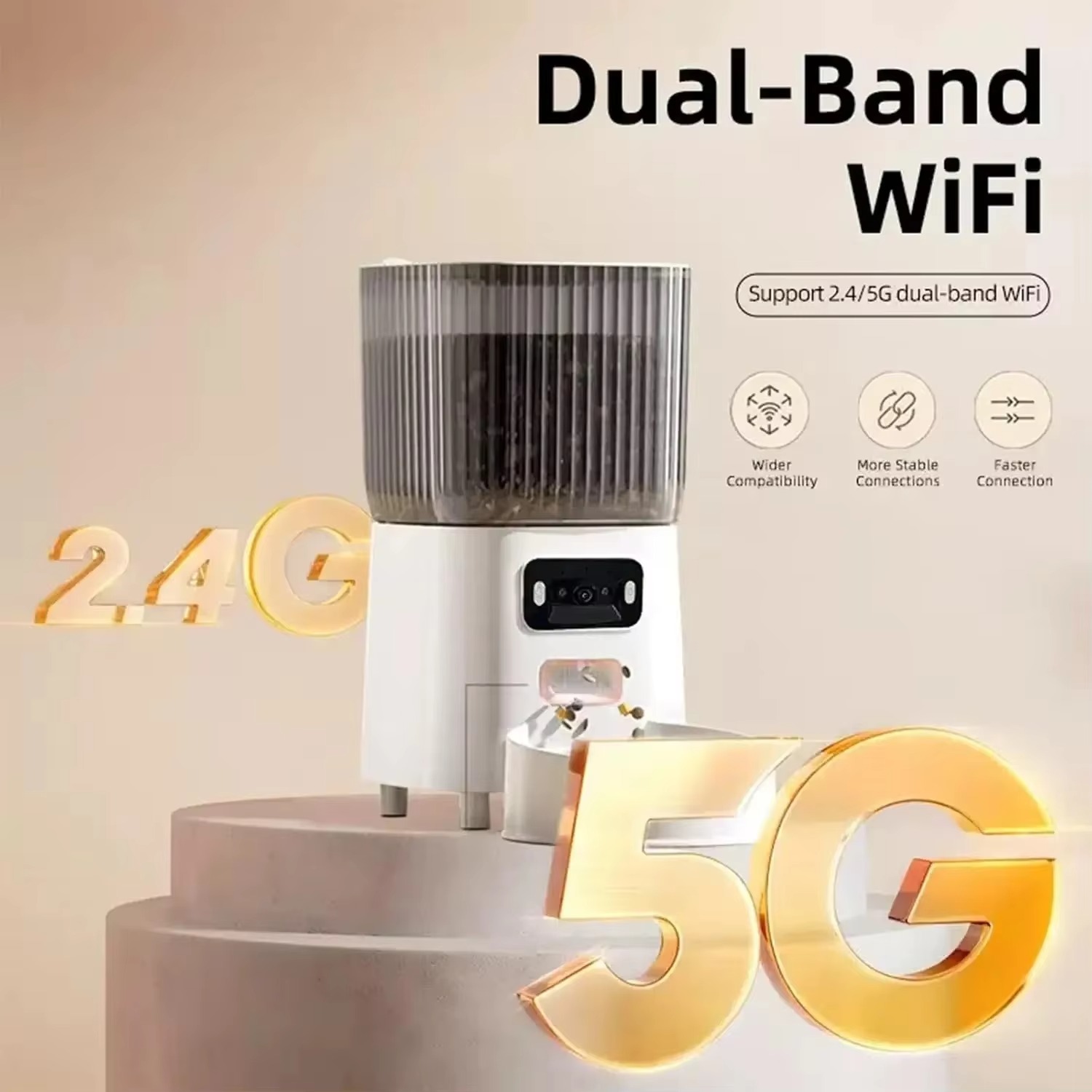 FurStar5L 自動猫用給餌器 1080Pカメラ付き、W - Smart Pet Feeder Camera 1080P Wifi のレビューと価格