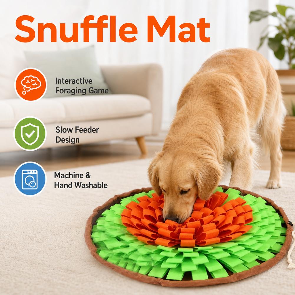 犬用スナッフルマット。インタラクティブな食事用パズルおもちゃ - Dog Slow Feeder Puzzle Toy Interactive のレビューと価格