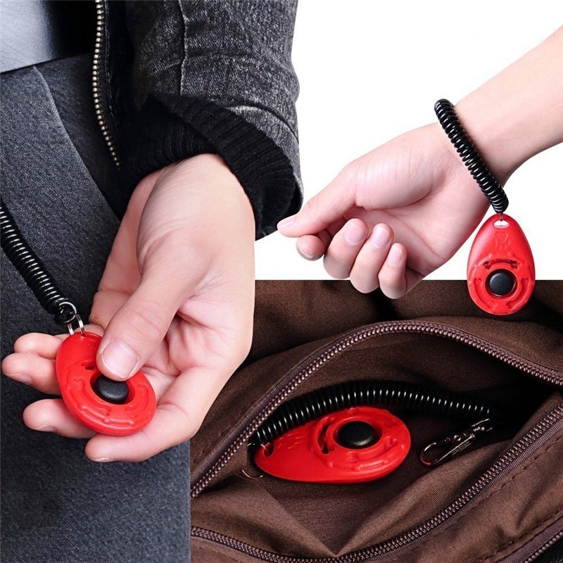 1PC 犬トレーニングクリッカーペット猫プラスチック新しい犬 - Dog Clicker Training With Wrist Strap のレビューと価格