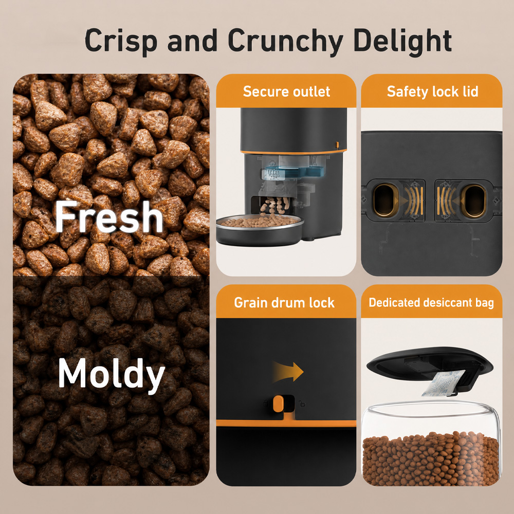 NITYERS 4L 自動猫用フィーダー、キー制御付きスマー - Timed Cat Dog Food Dispenser 4L のレビューと価格