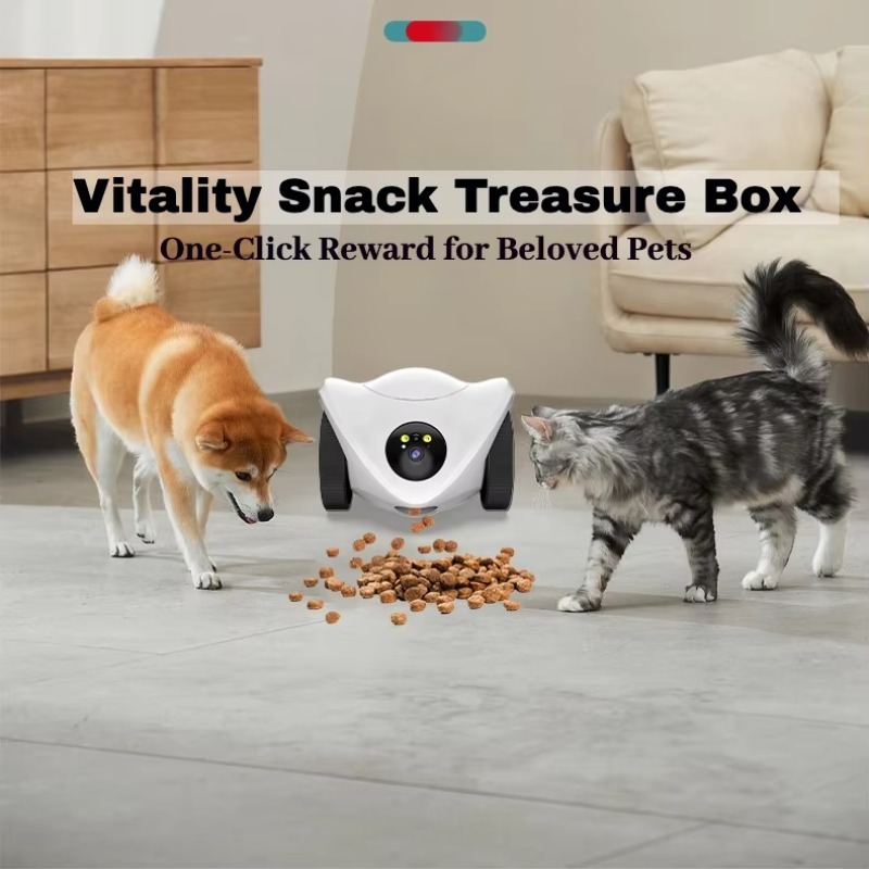 カスタムスマートペットロボット レーザーおもちゃ カメラ付き - Pet Treat Dispenser Camera Interactive のレビューと価格