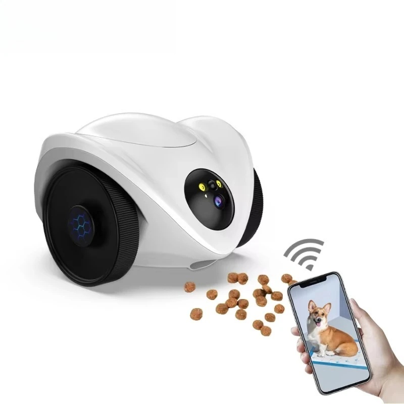 カメラ、Wi-Fi、アプリ制御機能を搭載した、猫用のインタラ - Pet Treat Dispenser Camera Interactive のレビューと価格