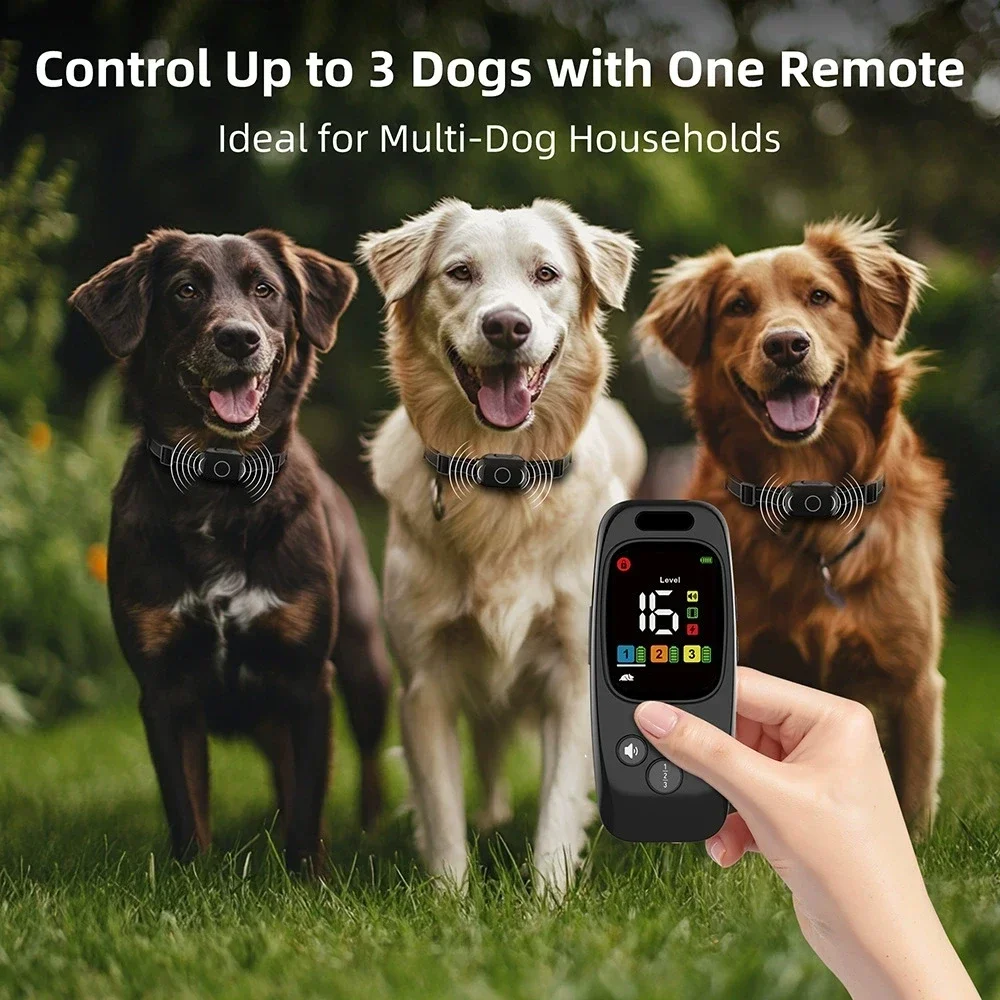 1000M充電式ドッグトレーニング首輪。リモコン操作で防水機 - Dog Training Collar Remote 1000M Beep のレビューと価格