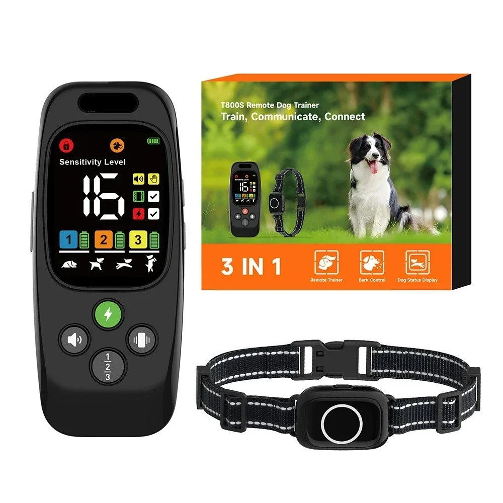 1000M充電式ドッグトレーニング首輪。リモコン操作で防水機 - Dog Training Collar Remote 1000M Beep のレビューと価格