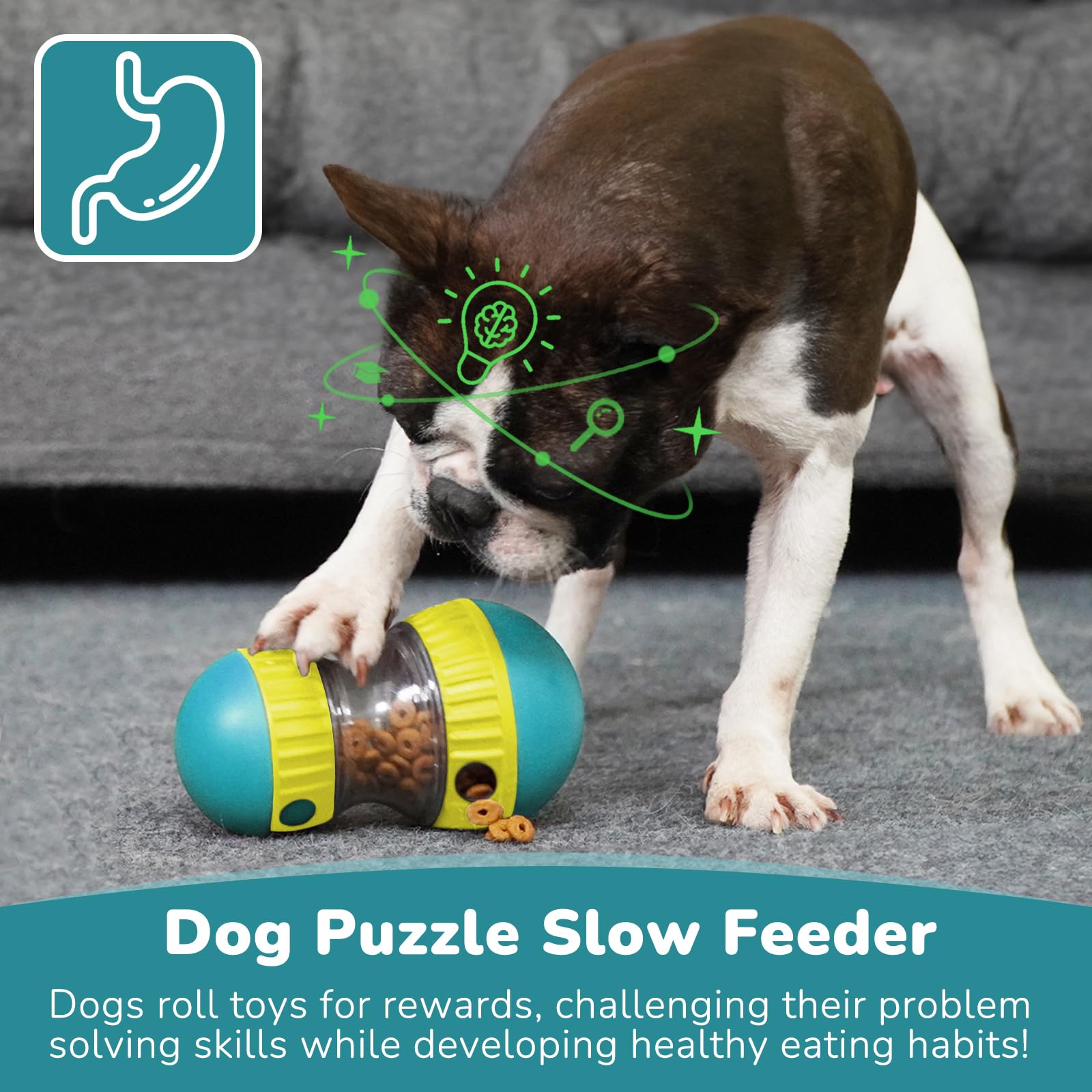 犬用おもちゃ＆調整可能なスローフィーダーボール - 犬用パズ - Dog Slow Feeder Puzzle Toy Interactive のレビューと価格