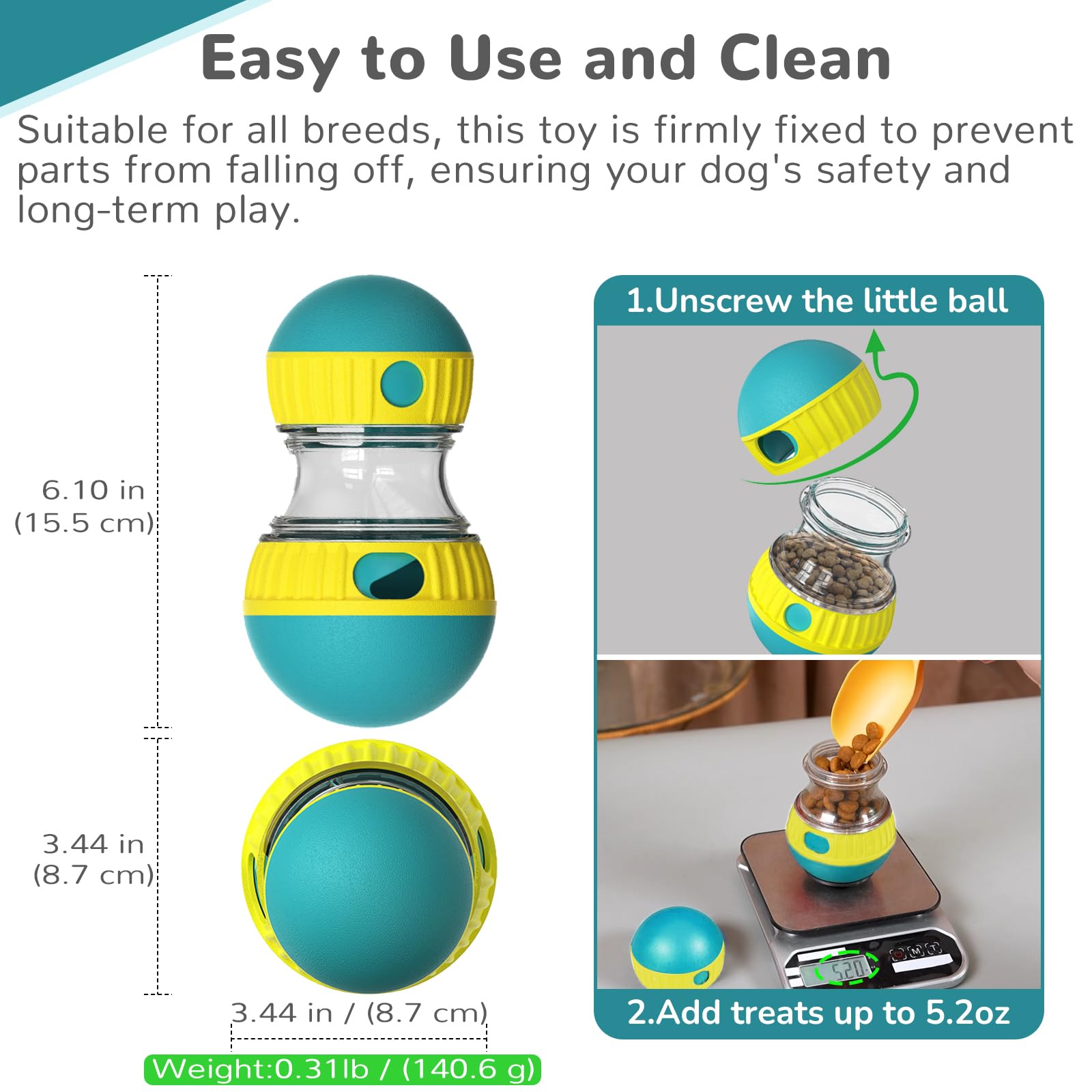 犬用おもちゃ＆調整可能なスローフィーダーボール - 犬用パズ - Dog Slow Feeder Puzzle Toy Interactive のレビューと価格