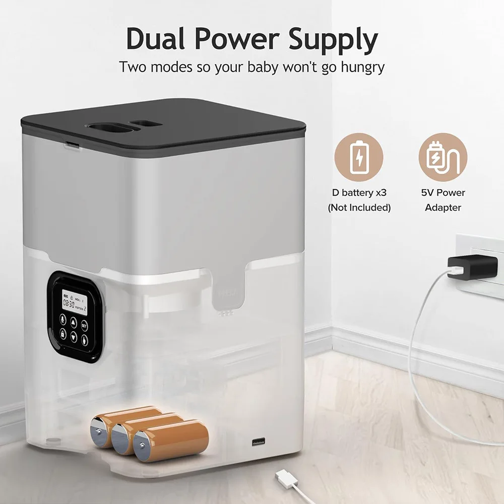 4L容量の自動給餌器。Tuyaアプリ対応で、時間設定が可能。 - Timed Cat Dog Food Dispenser 4L のレビューと価格