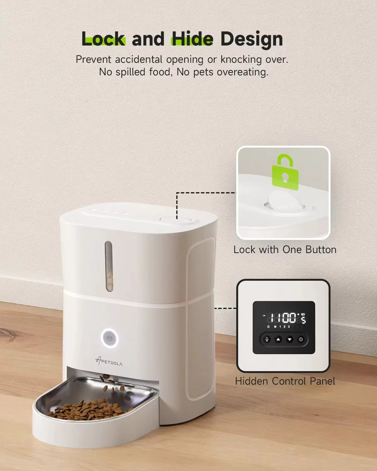 FurStarAPETDOLA 4L自動給餌器 ドライフード - Timed Cat Dog Food Dispenser 4L のレビューと価格