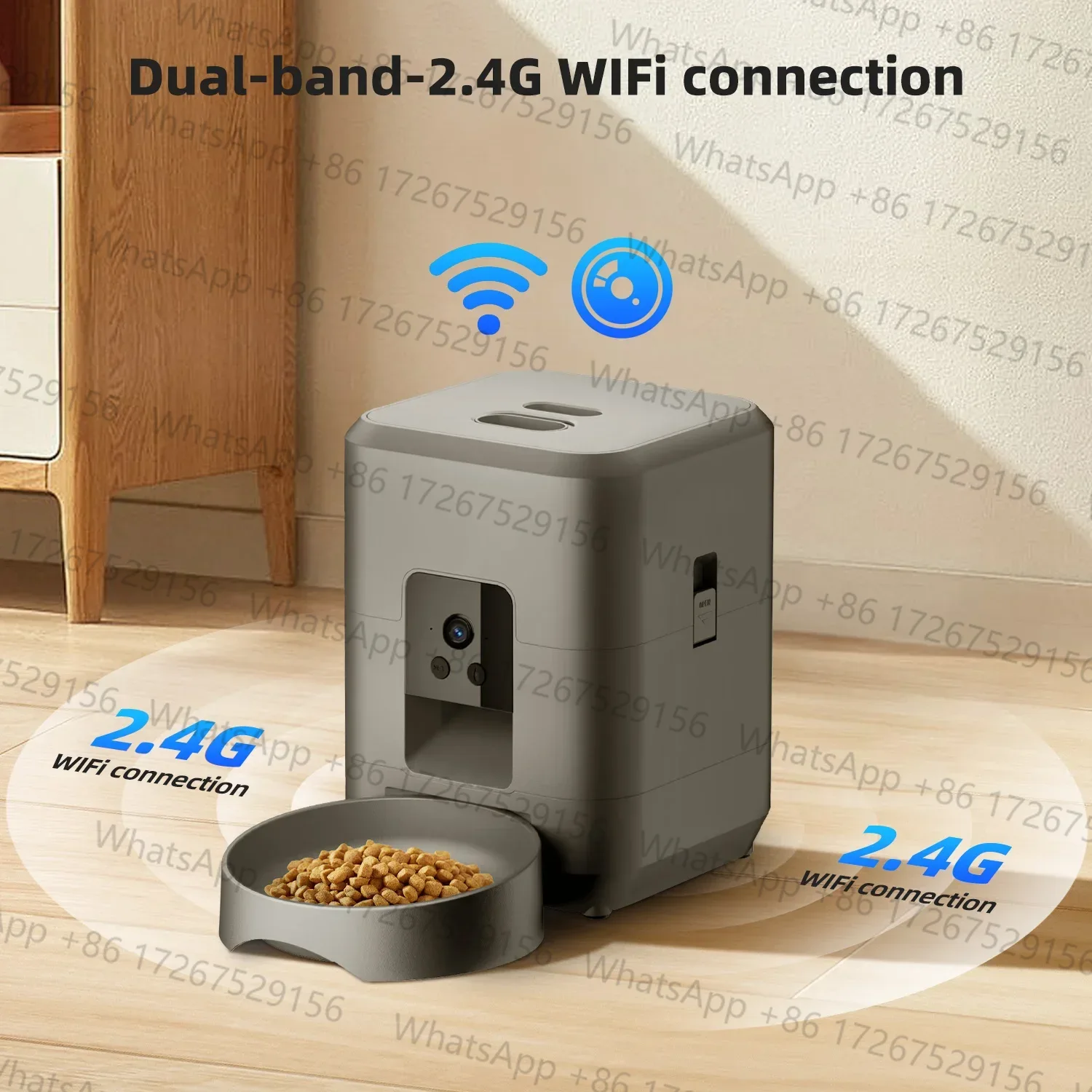 2Lスマートペットフィーダー、猫用自動給餌器、Wi-Fi＆1 - Smart Pet Feeder Camera 1080P Wifi のレビューと価格