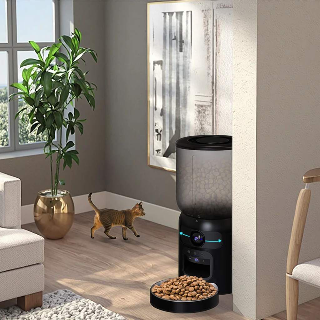 インテリジェントビジュアルWiFiペットモニタリングカメラH - Automatic Pet Feeder Dual Bowl Stainless のレビューと価格