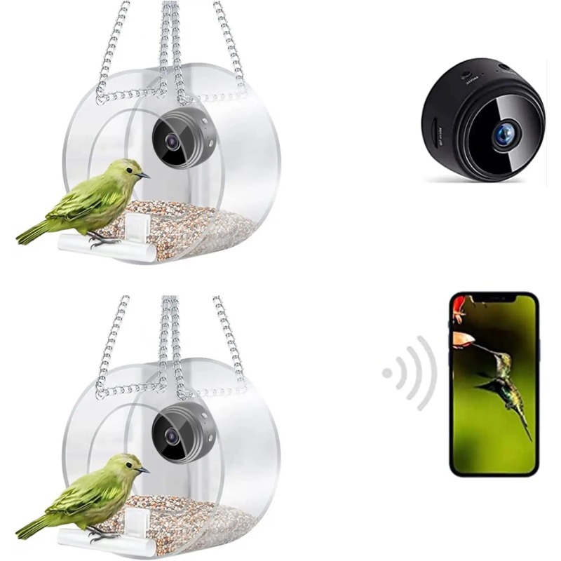 スマート1080Pミニバードフィーダー WIFI接続リアルタ - Smart Pet Feeder Camera 1080P Wifi のレビューと価格