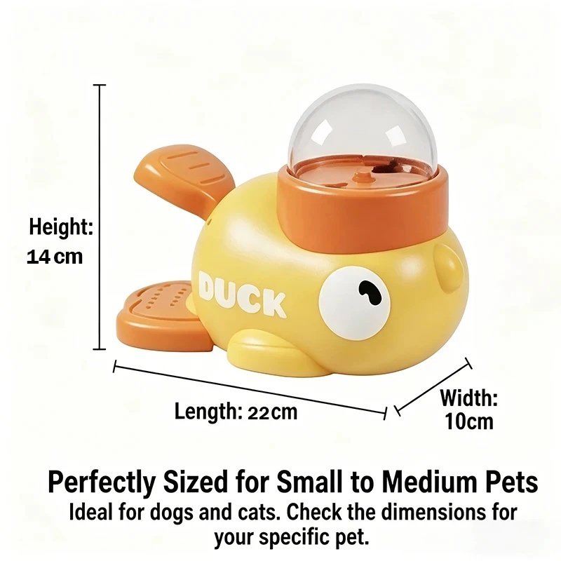 インタラクティブなイエローダック型犬用おやつフィーダーおもち - Dog Slow Feeder Puzzle Toy Interactive のレビューと価格