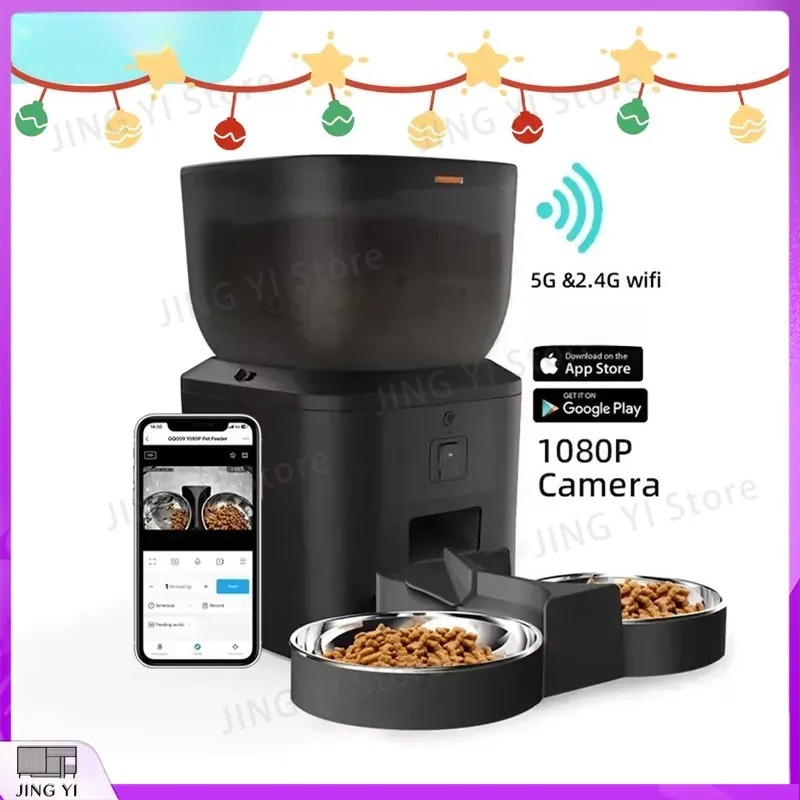 自動ペットフィーダー 1080P HDカメラ付き 5G Wi - Smart Pet Feeder Camera 1080P Wifi のレビューと価格