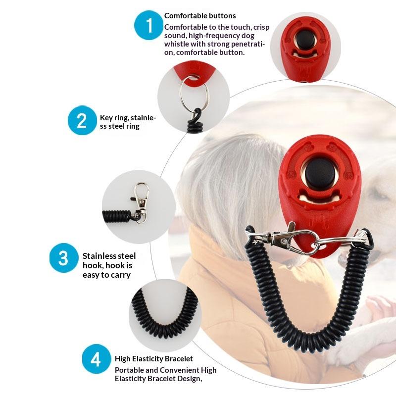 1個入りキーホルダー型ドッグトレーニングクリッカー、犬用トレ - Dog Clicker Training With Wrist Strap のレビューと価格