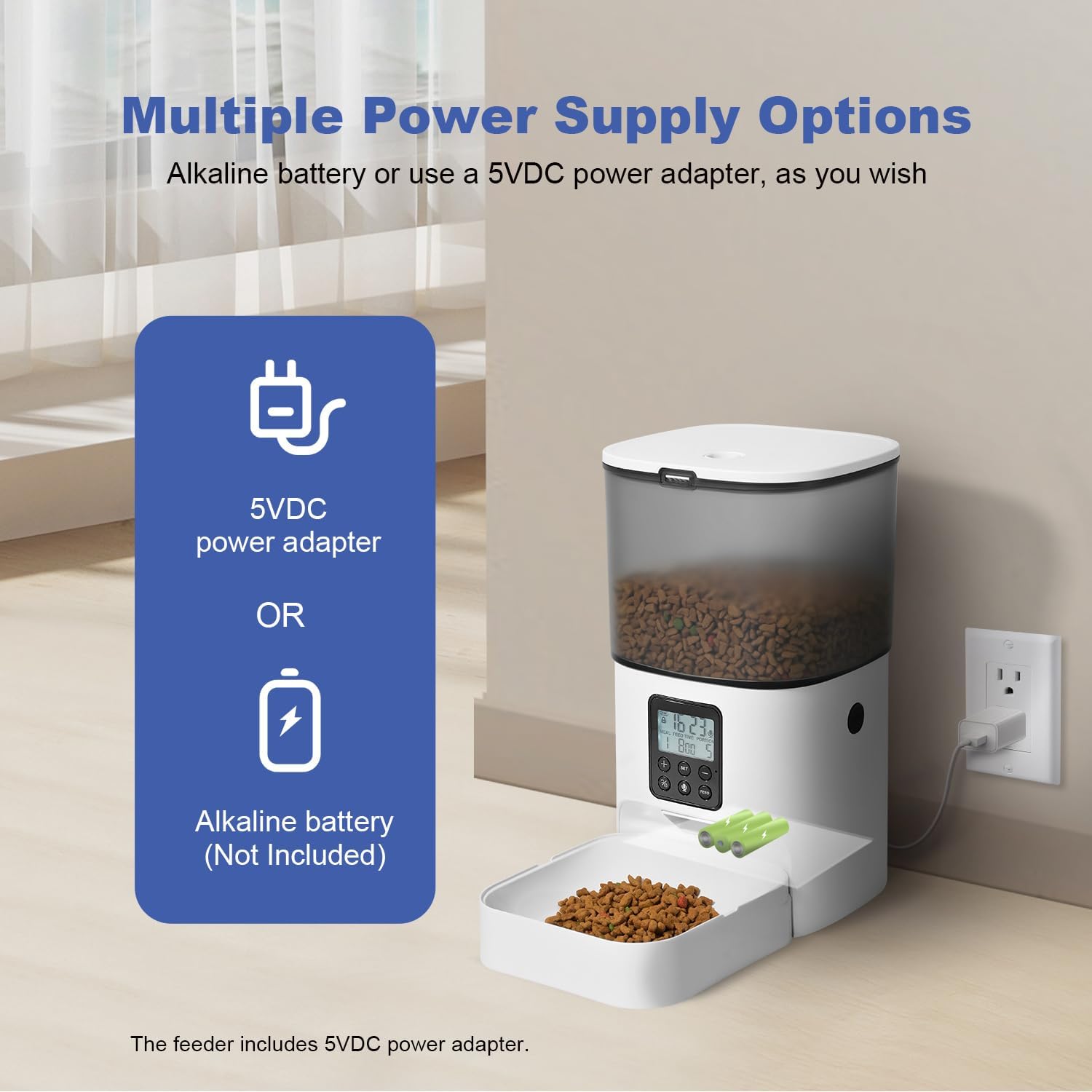 ANDOLL HOME 自動給餌器、4L容量、タイマー機能付 - Timed Cat Dog Food Dispenser 4L のレビューと価格