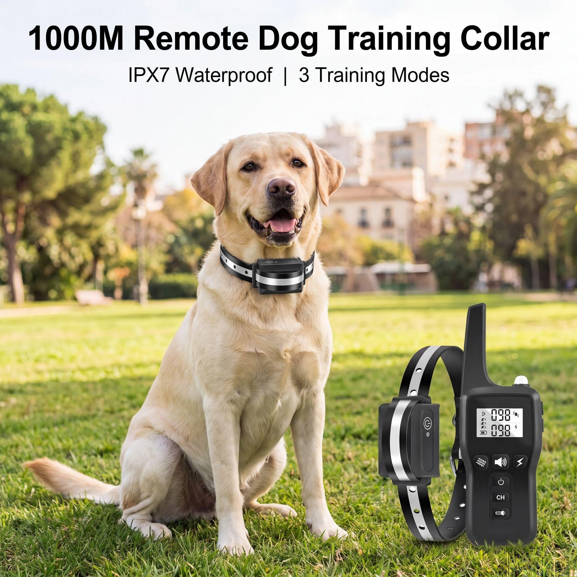 1000M犬用トレーニングカラーIPX7防水充電式電気ショッ - Dog Training Collar Remote 1000M Beep のレビューと価格