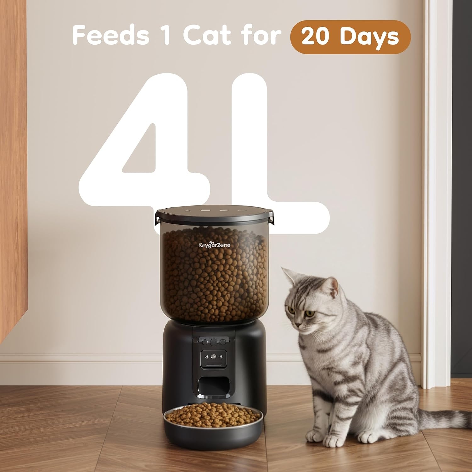 【米国在庫】1080pカメラ、5G Wi-Fiアプリ制御、音 - Smart Pet Feeder Camera 1080P Wifi のレビューと価格