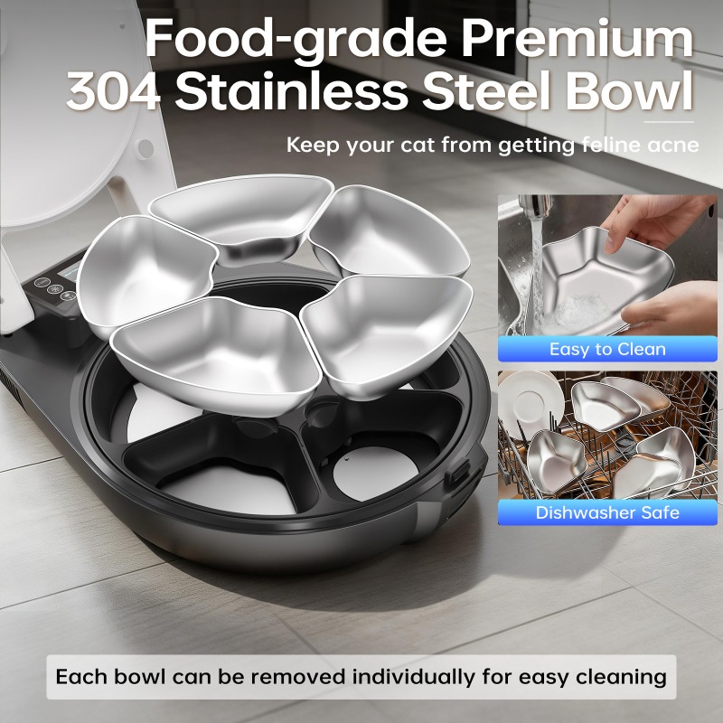 保温機能付きペット用自動給餌器。タイマー設定可能。猫用、犬用 - Wet Food Automatic Pet Feeder Refrigerated のレビューと価格