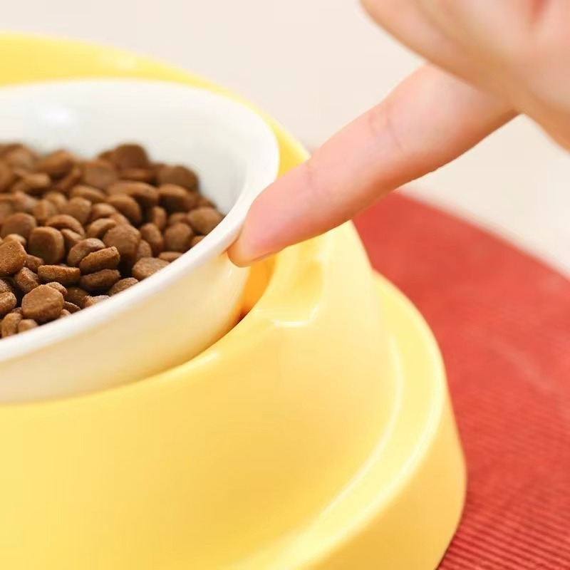 犬猫兼用 セラミック＆ステンレス製 自動ネック保護 転倒防止 - Automatic Pet Feeder Dual Bowl Stainless のレビューと価格