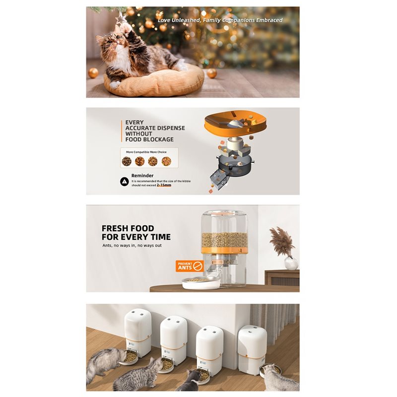 スマートペット猫フード自動給餌器 1080P HDカメラ搭載 - Smart Pet Feeder Camera 1080P Wifi のレビューと価格