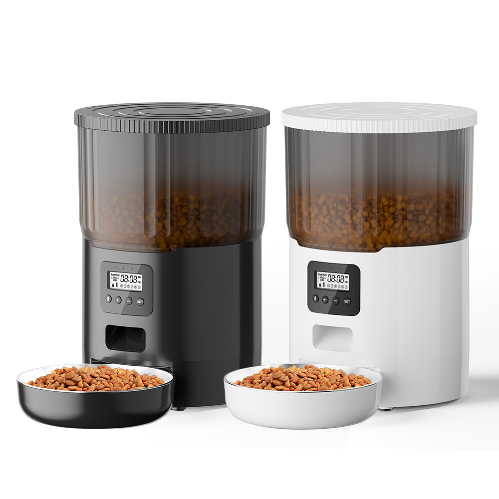 ステンレス製4L丸型デュアルカラースマートペットフィーダー、 - Automatic Pet Feeder Dual Bowl Stainless のレビューと価格