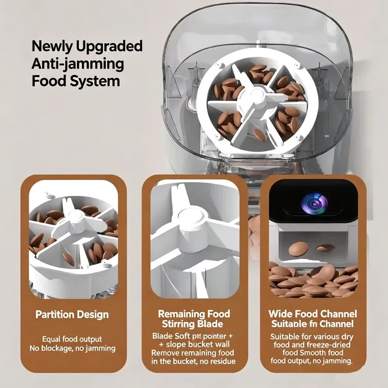 OEMスマートプログラマブル充電式ポータブル4L防水ペットフ - Timed Cat Dog Food Dispenser 4L のレビューと価格