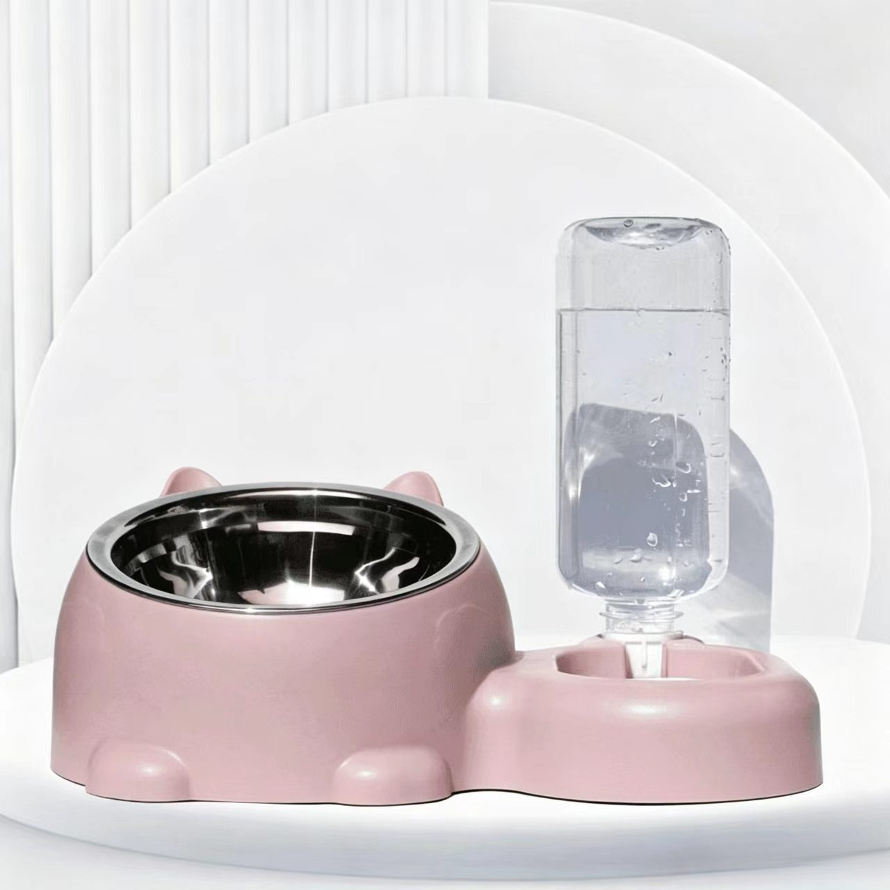 2-in-1ペット用給餌器兼給水器。ステンレス製のフードボウ - Automatic Pet Feeder Dual Bowl Stainless のレビューと価格