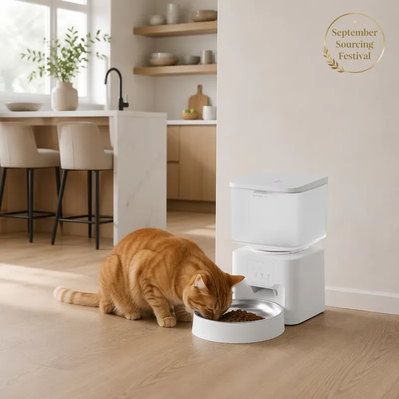 スマートペットフィーダー WiFiアプリ制御 3MPカメラ  - Smart Pet Feeder Camera 1080P Wifi のレビューと価格