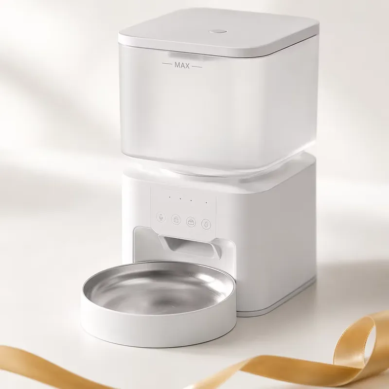 スマートペットフィーダー WiFiアプリ制御 3MPカメラ  - Smart Pet Feeder Camera 1080P Wifi のレビューと価格