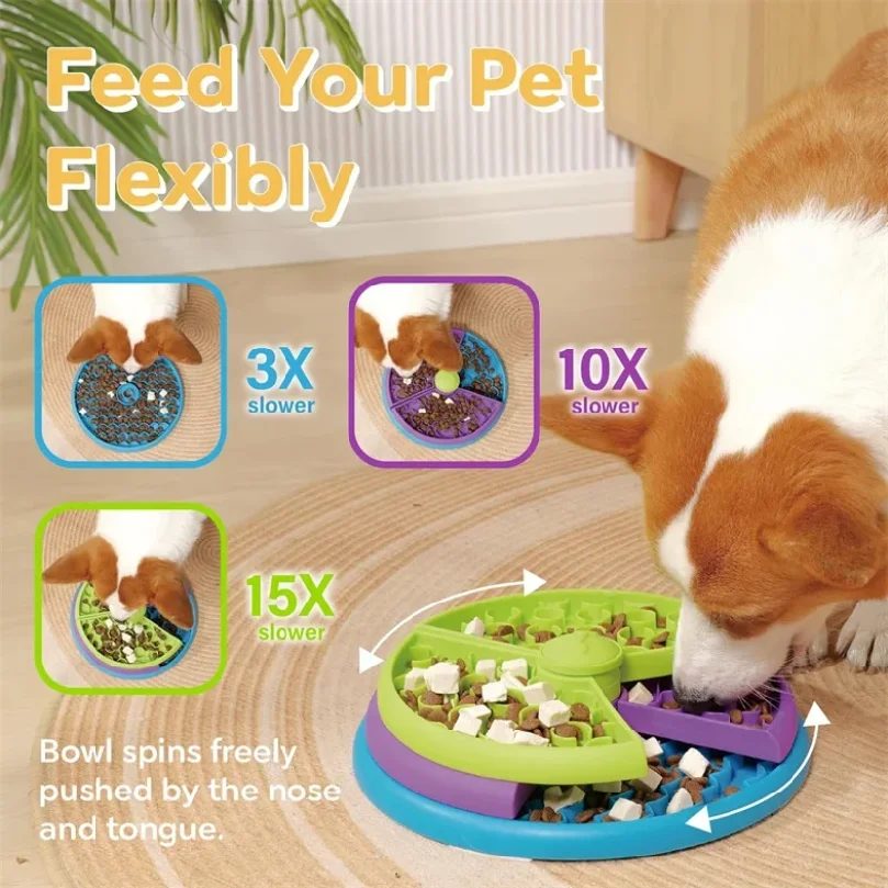 パズル型スローフィーダーボウル、インタラクティブな知育玩具、 - Dog Slow Feeder Puzzle Toy Interactive のレビューと価格