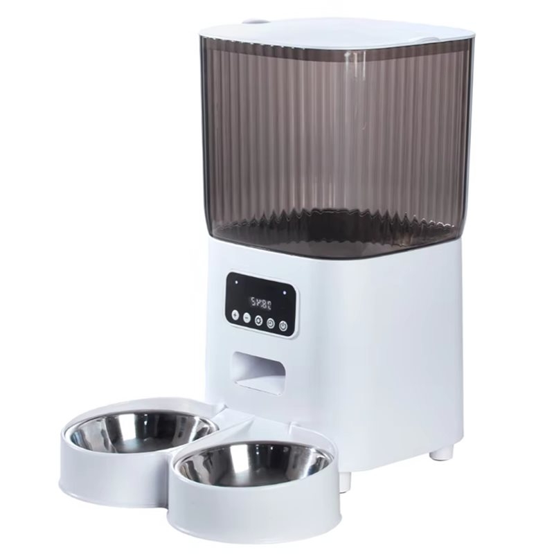 自動時限式給餌器 5L デュアルボウル パワーペットフィーダ - Automatic Pet Feeder Dual Bowl Stainless のレビューと価格