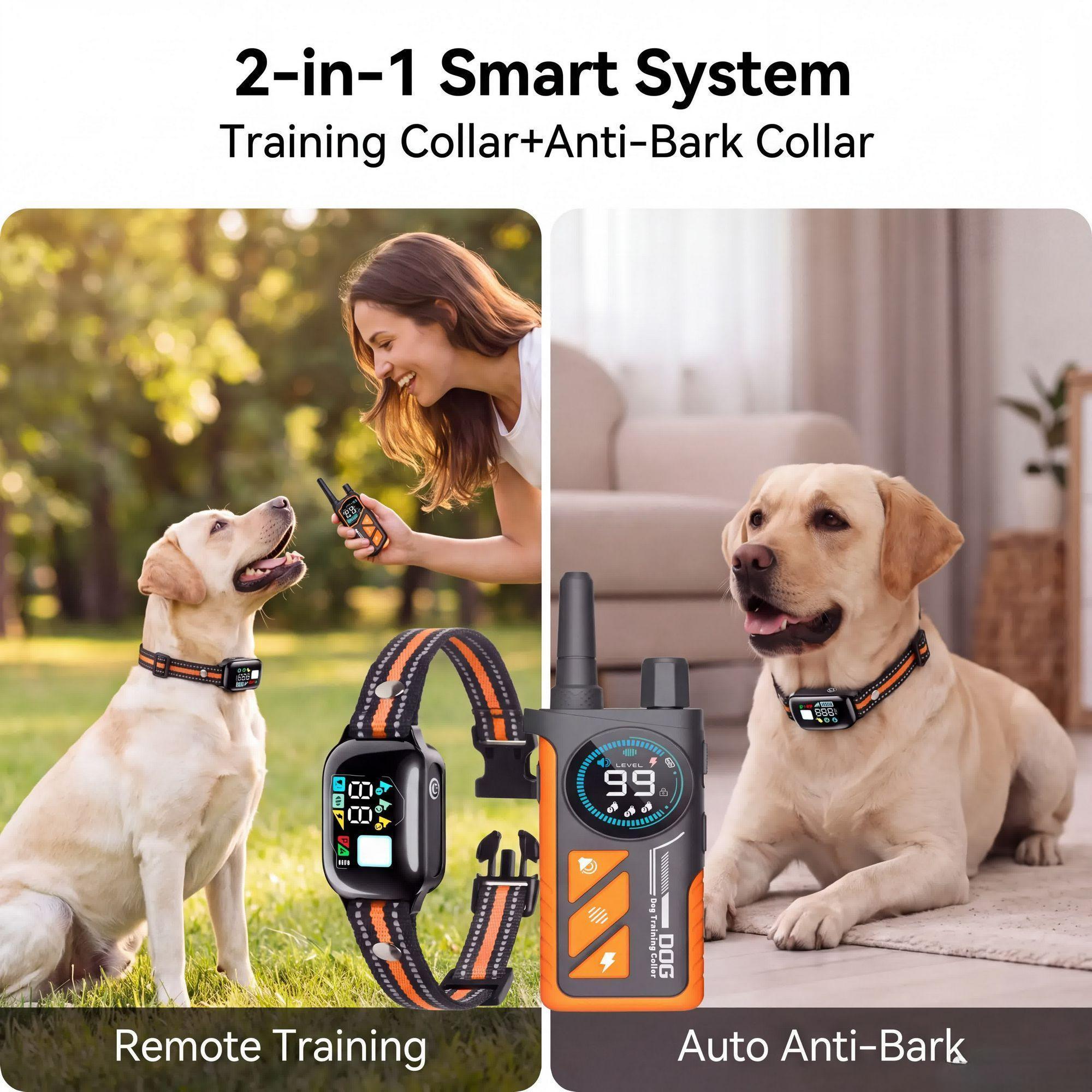 1000メートル長距離対応犬用トレーニングカラー、防水リモー - Dog Training Collar Remote 1000M Beep のレビューと価格