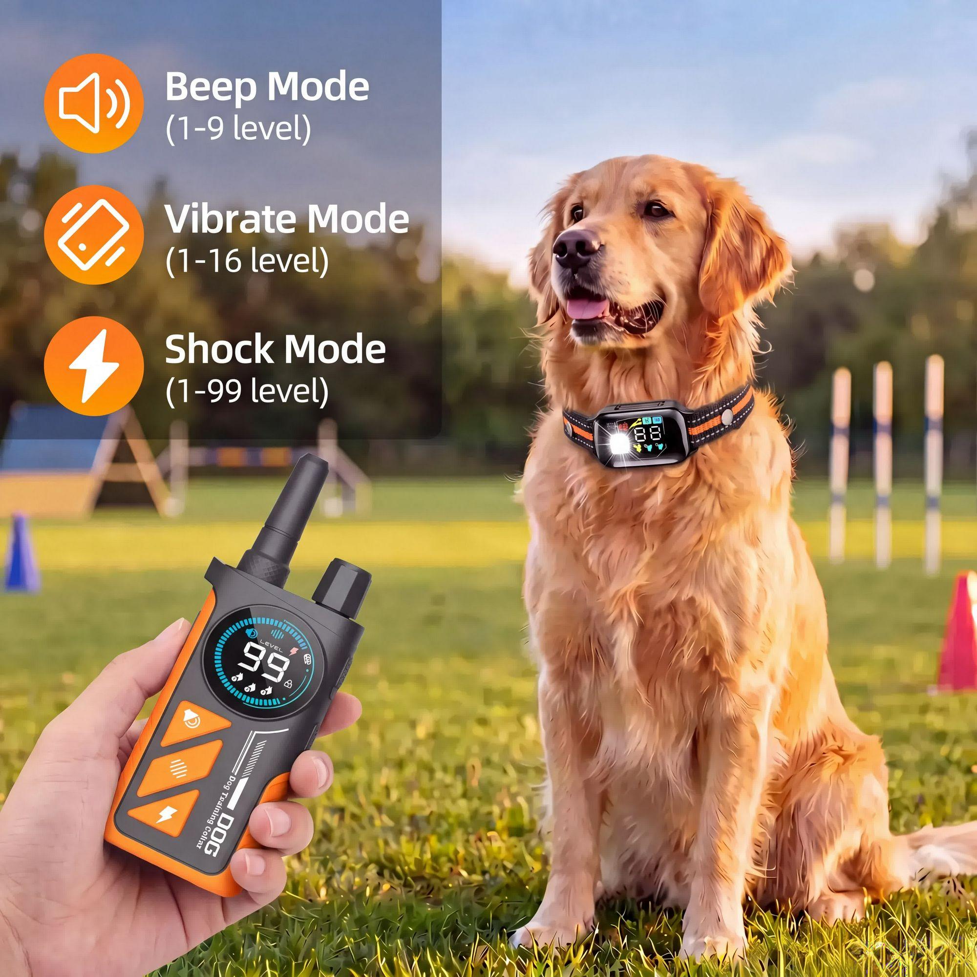 1000メートル長距離対応犬用トレーニングカラー、防水リモー - Dog Training Collar Remote 1000M Beep のレビューと価格