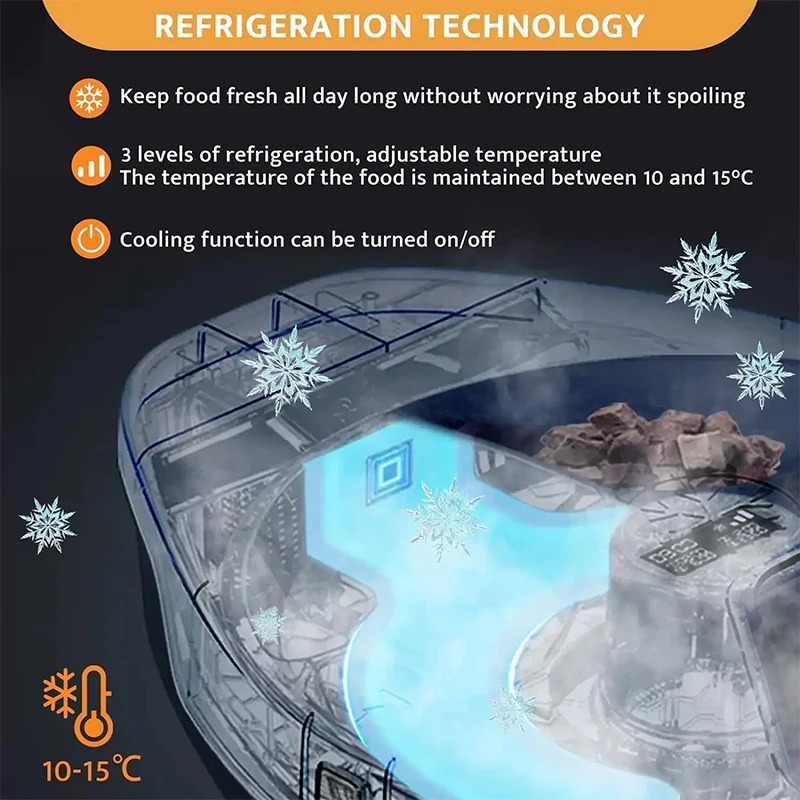 【人気】冷却機能付き自動ペットフィーダー、ウェットフードディ - Wet Food Automatic Pet Feeder Refrigerated のレビューと価格