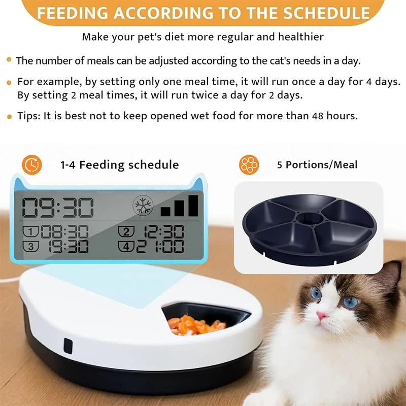 【人気】冷却機能付き自動ペットフィーダー、ウェットフードディ - Wet Food Automatic Pet Feeder Refrigerated のレビューと価格