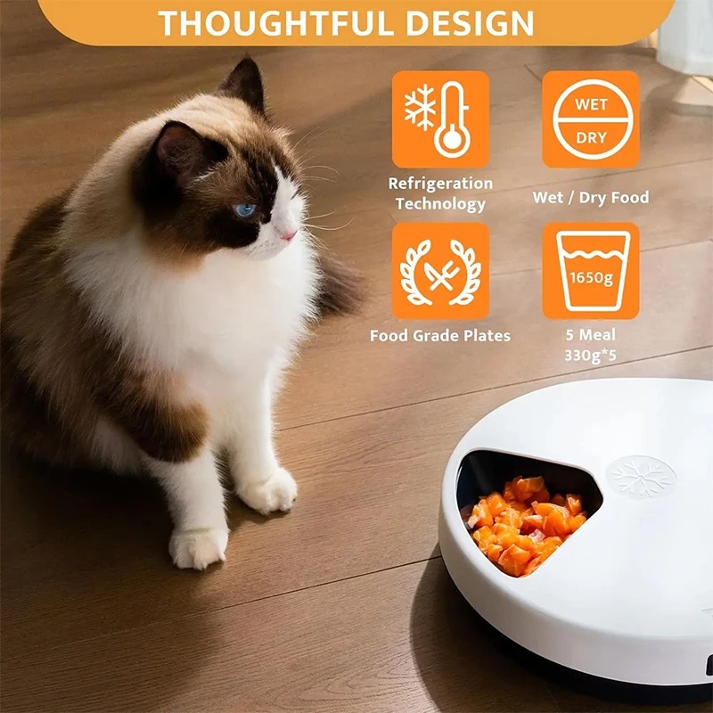 【人気】冷却機能付き自動ペットフィーダー、ウェットフードディ - Wet Food Automatic Pet Feeder Refrigerated のレビューと価格