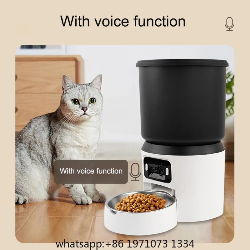 4L自動給餌器 - 猫と犬用の時間設定可能なペットフィーダー - Timed Cat Dog Food Dispenser 4L のレビューと価格