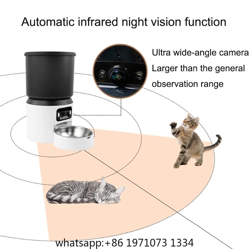 4L自動給餌器 - 猫と犬用の時間設定可能なペットフィーダー - Timed Cat Dog Food Dispenser 4L のレビューと価格